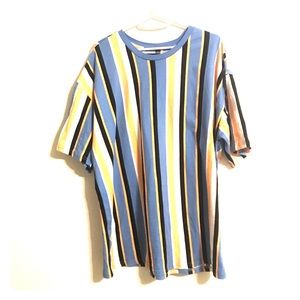 PACSON BABY BLUE PEACH STRIPED T-shirt